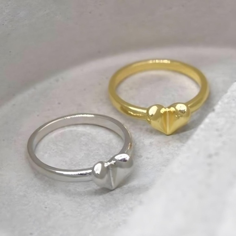 Matching Couples Heart Ring